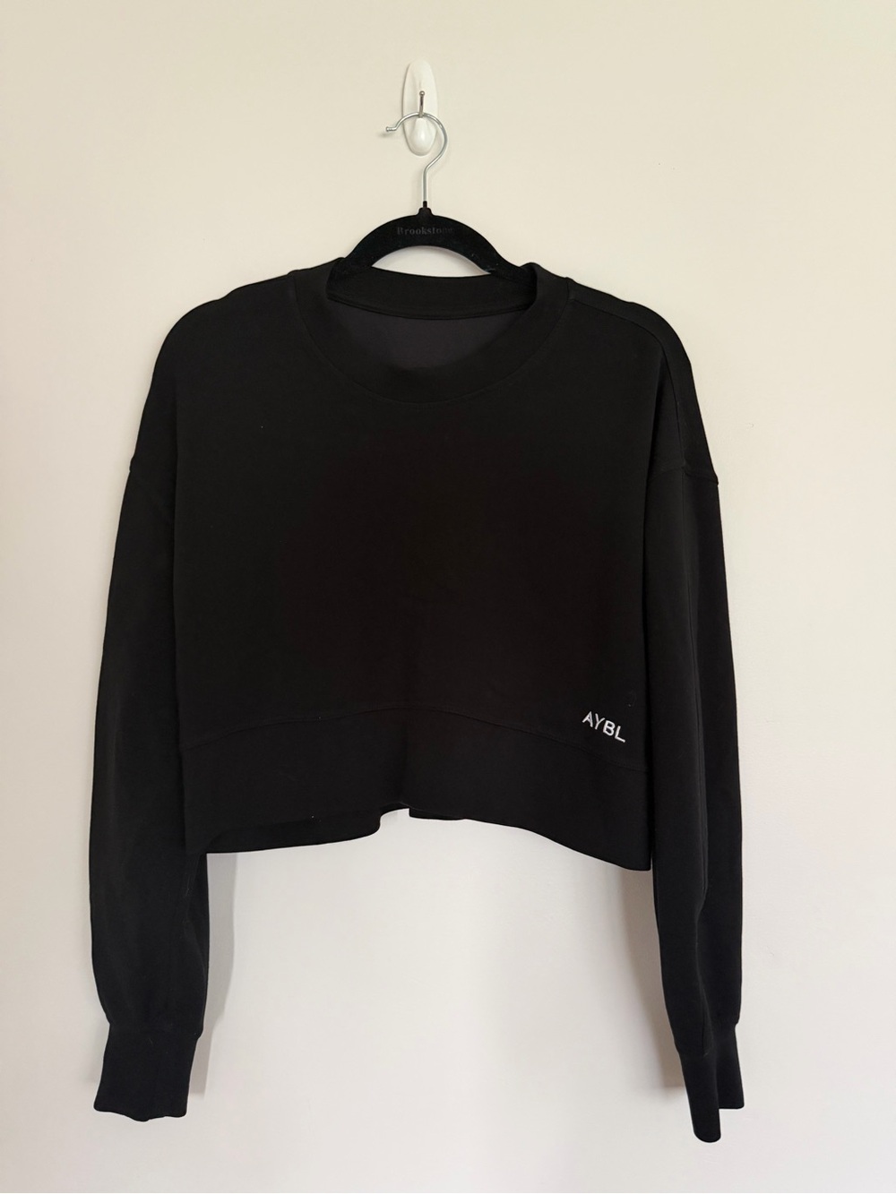 AYBL Black Cropped Oversized Sweatshirt Size Small